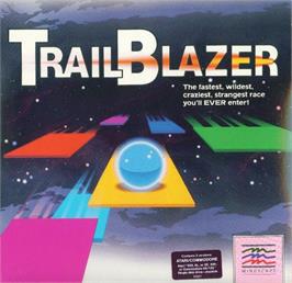 Box cover for Trailblazer on the Atari 8-bit.