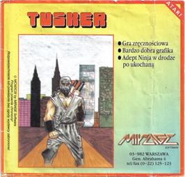 Box cover for Tusker on the Atari 8-bit.