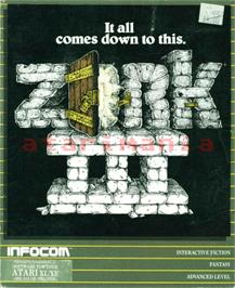 Box cover for Zork III: The Dungeon Master on the Atari 8-bit.