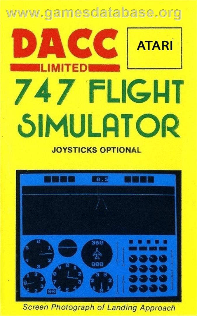 747 Flight Simulator - Atari 8-bit - Artwork - Box
