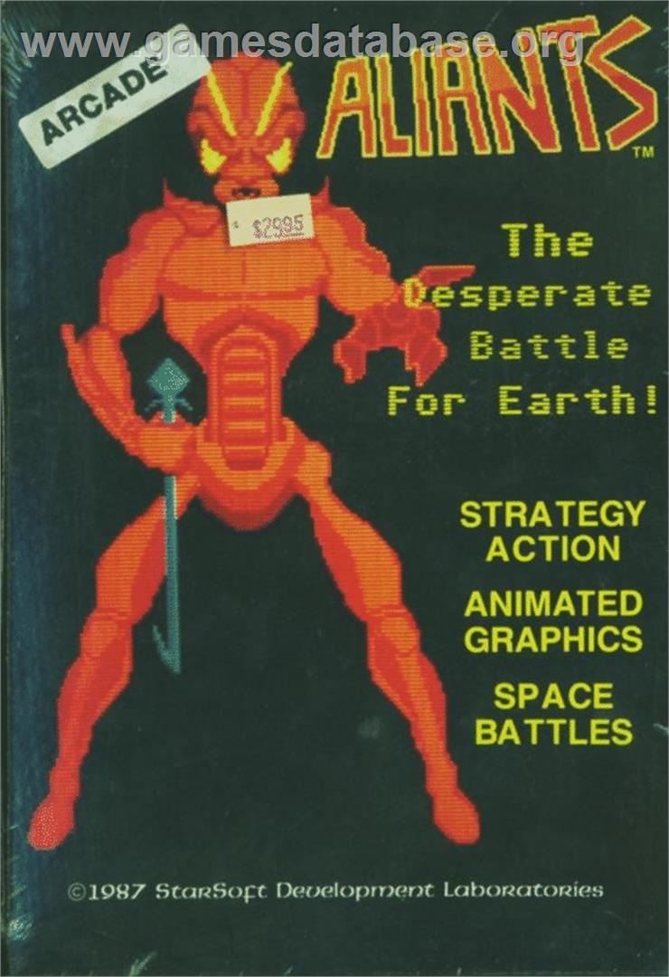 Aliants - The Desperate Battle For Earth - Atari 8-bit - Artwork - Box
