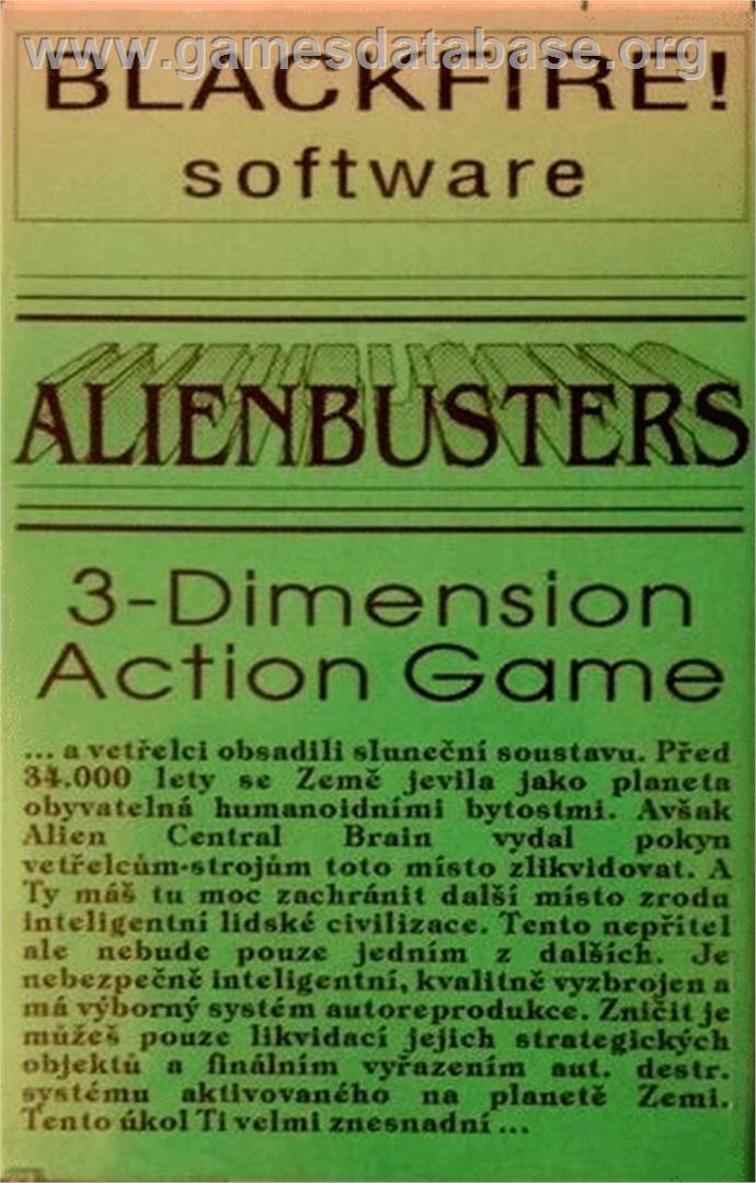 Alienbusters - Atari 8-bit - Artwork - Box