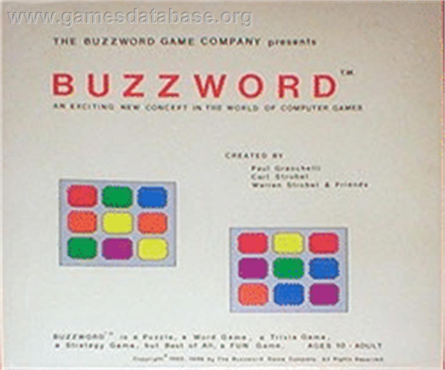 Buzzword - Atari 8-bit - Artwork - Box