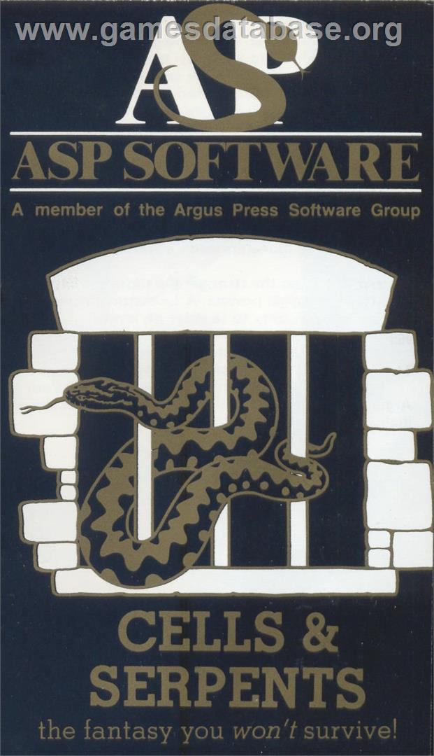 Cells And Serpents - Atari 8-bit - Artwork - Box