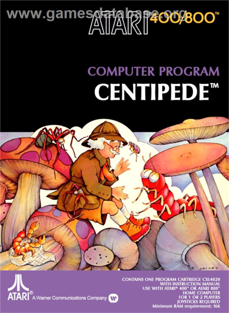 Centipede - Atari 8-bit - Artwork - Box