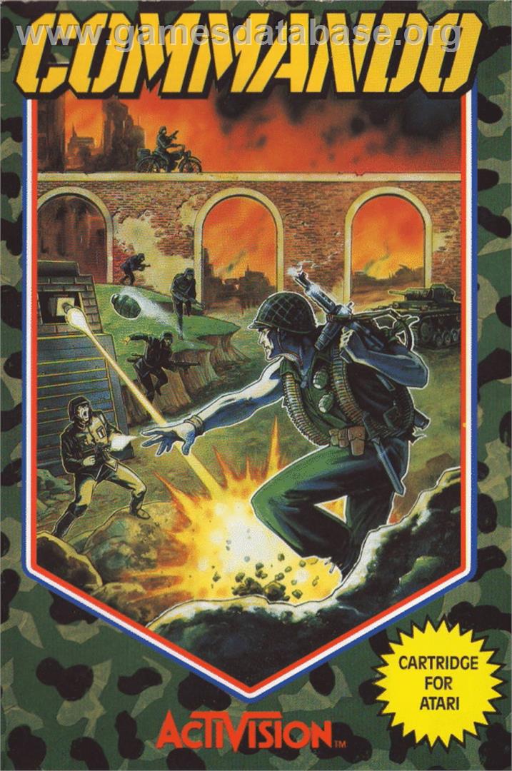 Commando - Atari 8-bit - Artwork - Box