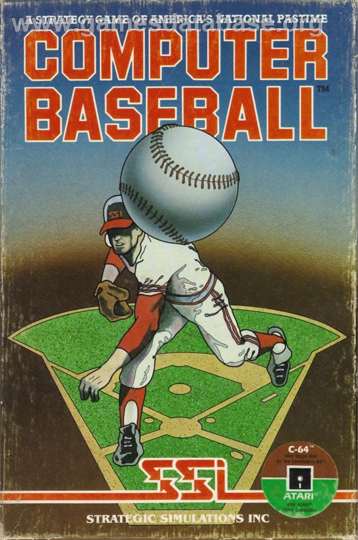 Computer Baseball - Atari 8-bit - Artwork - Box