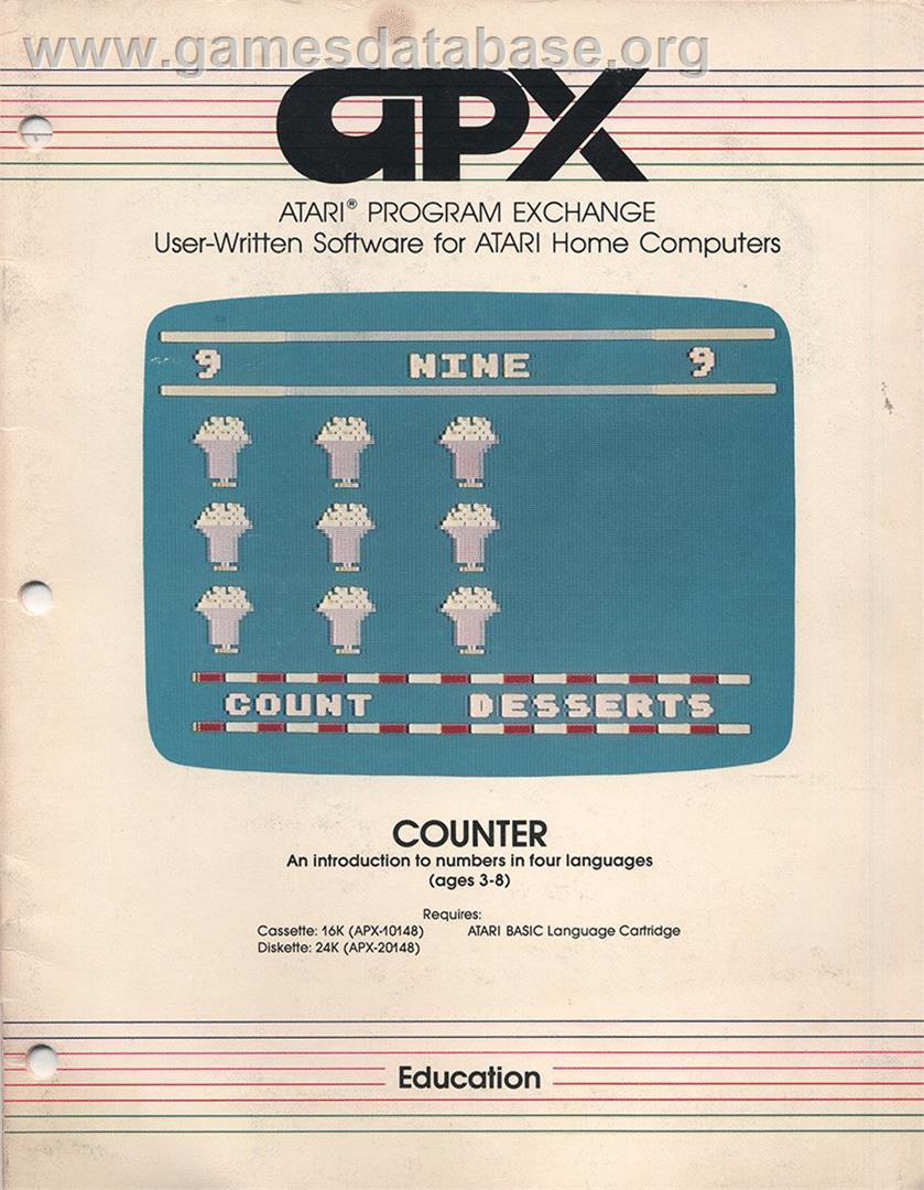 Counter - Atari 8-bit - Artwork - Box
