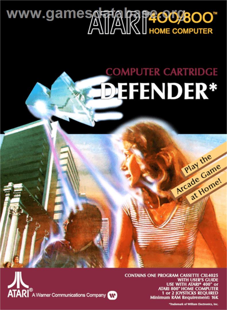 Defender - Atari 8-bit - Artwork - Box