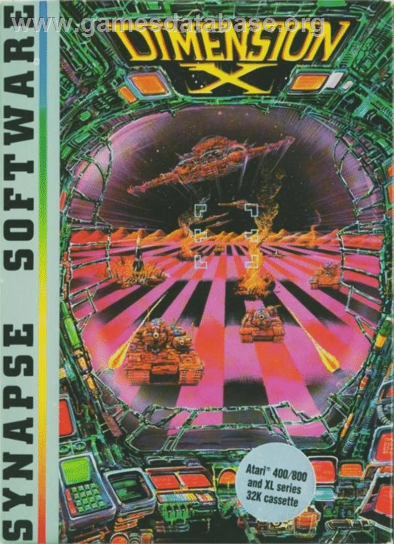 Dimension X - Atari 8-bit - Artwork - Box
