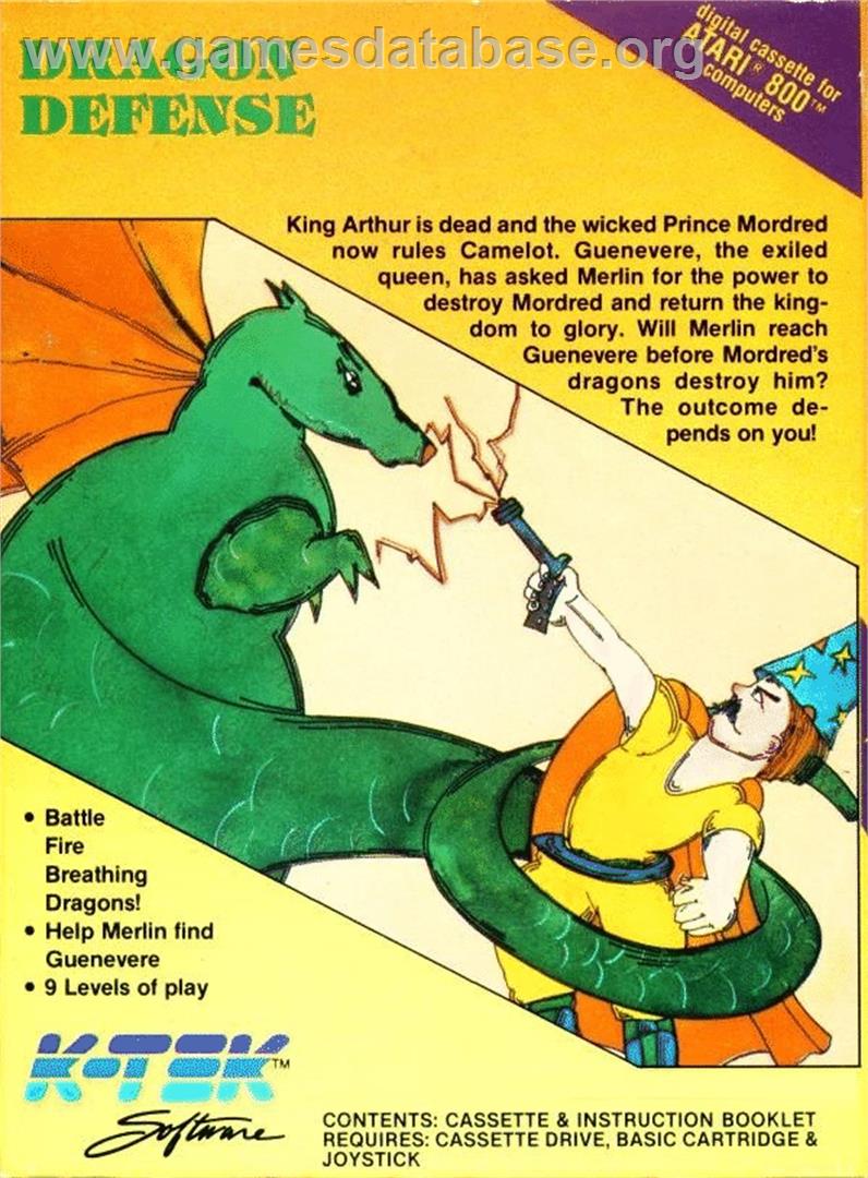 Dragon Defense - Atari 8-bit - Artwork - Box
