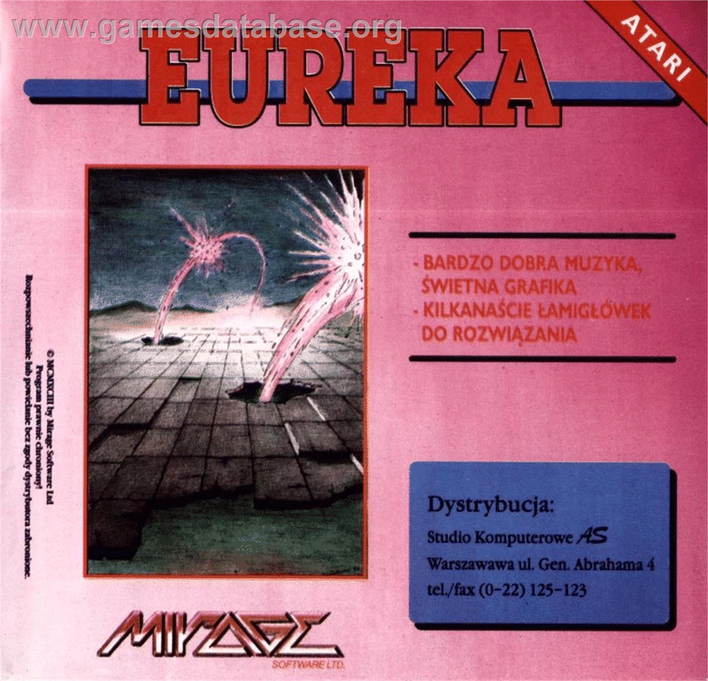 Eureka! - Atari 8-bit - Artwork - Box