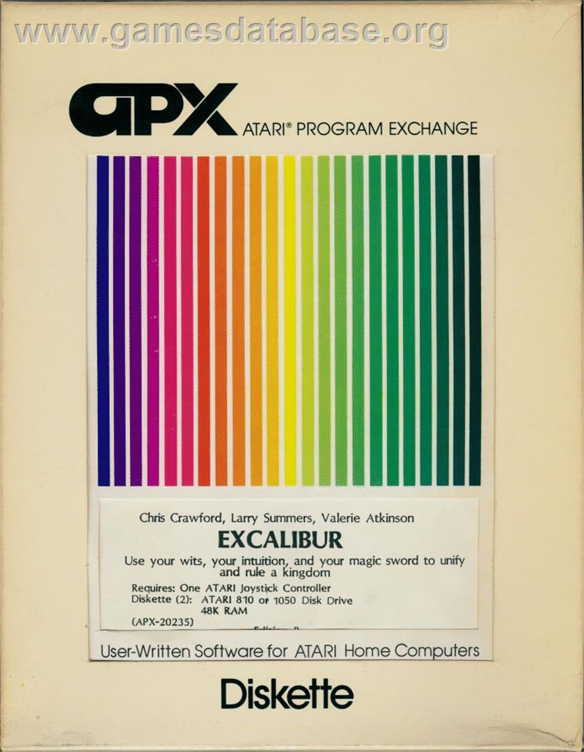 Excalibur - Atari 8-bit - Artwork - Box