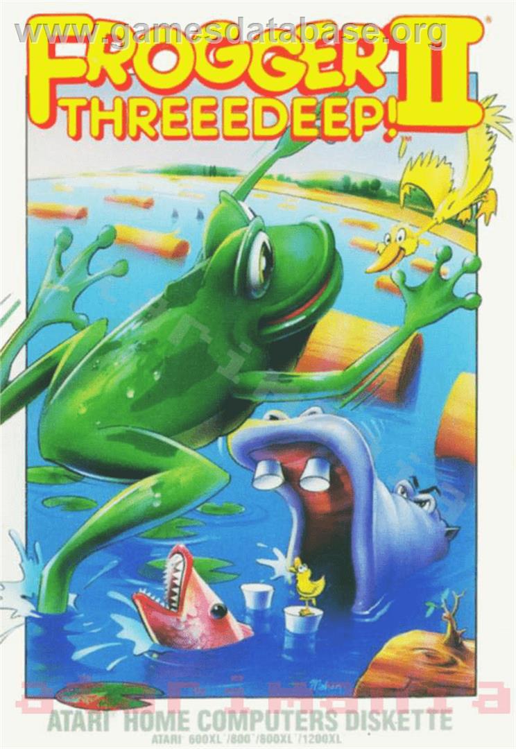Frogger 2: Three Deep - Atari 8-bit - Artwork - Box