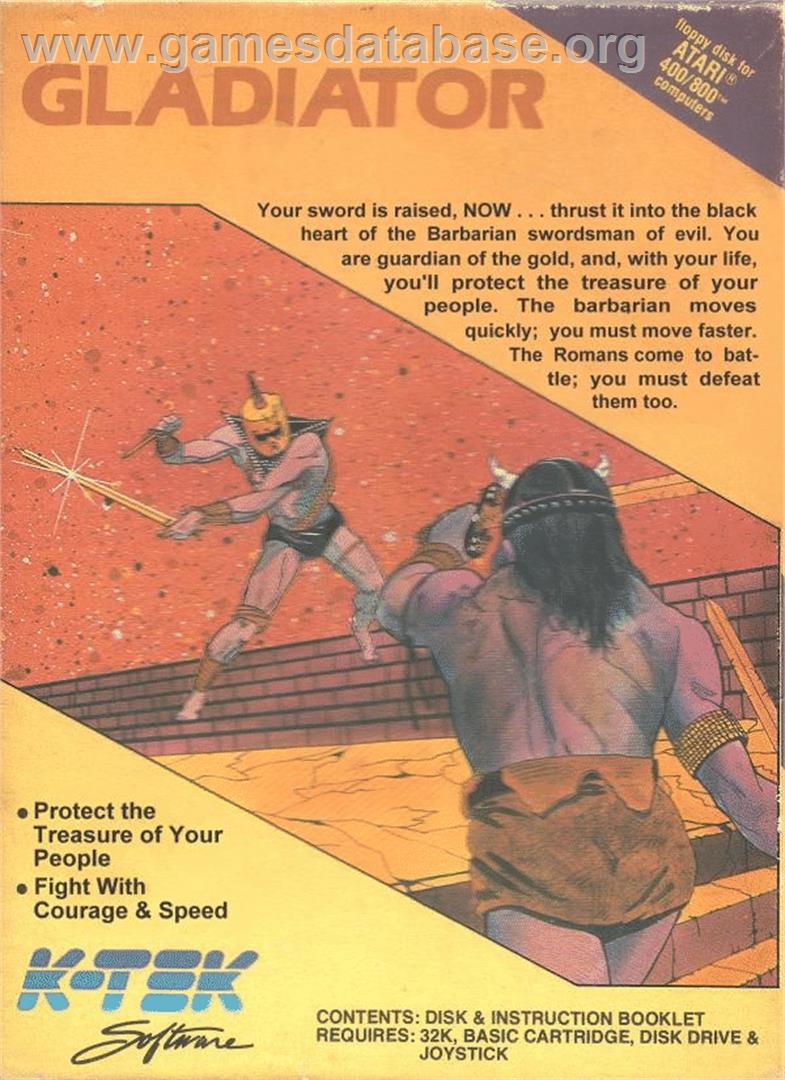 Gladiator - Atari 8-bit - Artwork - Box
