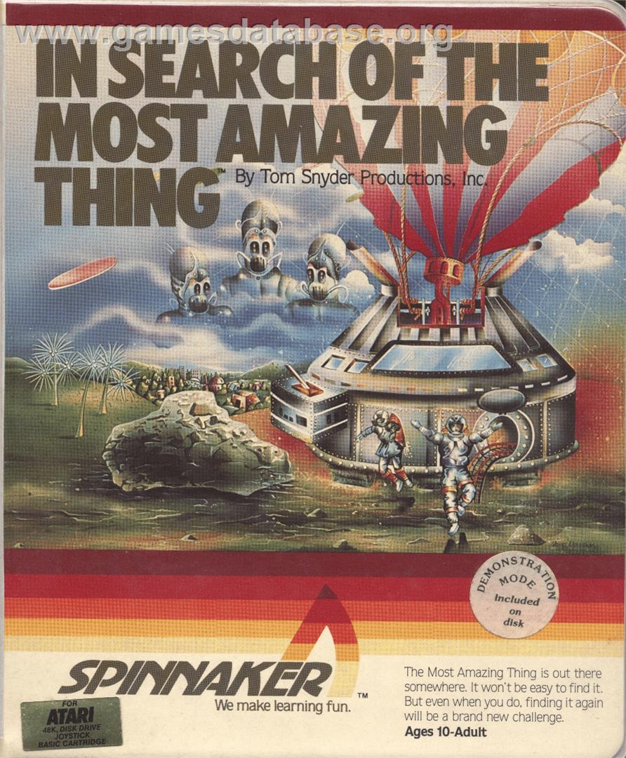 In Search of the Most Amazing Thing - Atari 8-bit - Artwork - Box