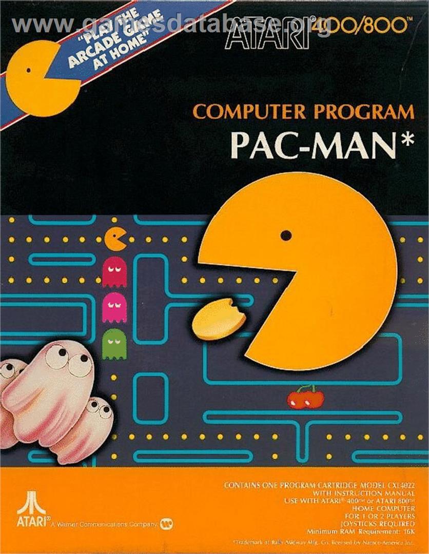Pac-man - Atari 8-bit - Artwork - Box