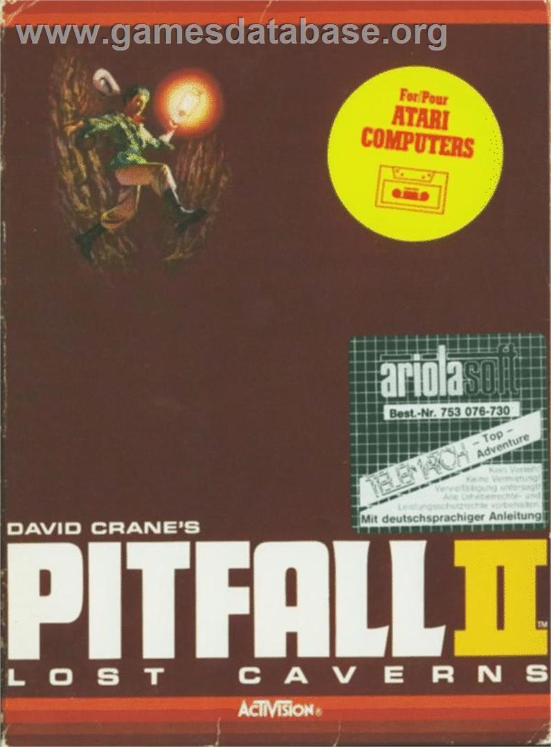 Pitfall 2 - Lost Caverns - Atari 8-bit - Artwork - Box