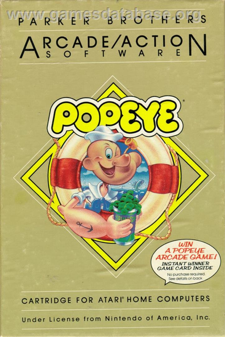 Popeye - Atari 8-bit - Artwork - Box