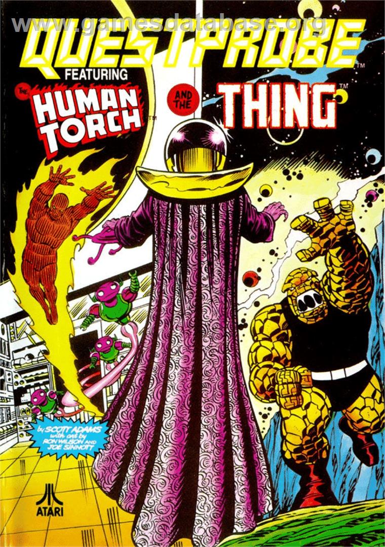Questprobe featuring The Human Torch and The Thing - Atari 8-bit - Artwork - Box
