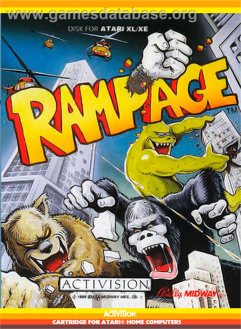 Rampage - Atari 8-bit - Artwork - Box