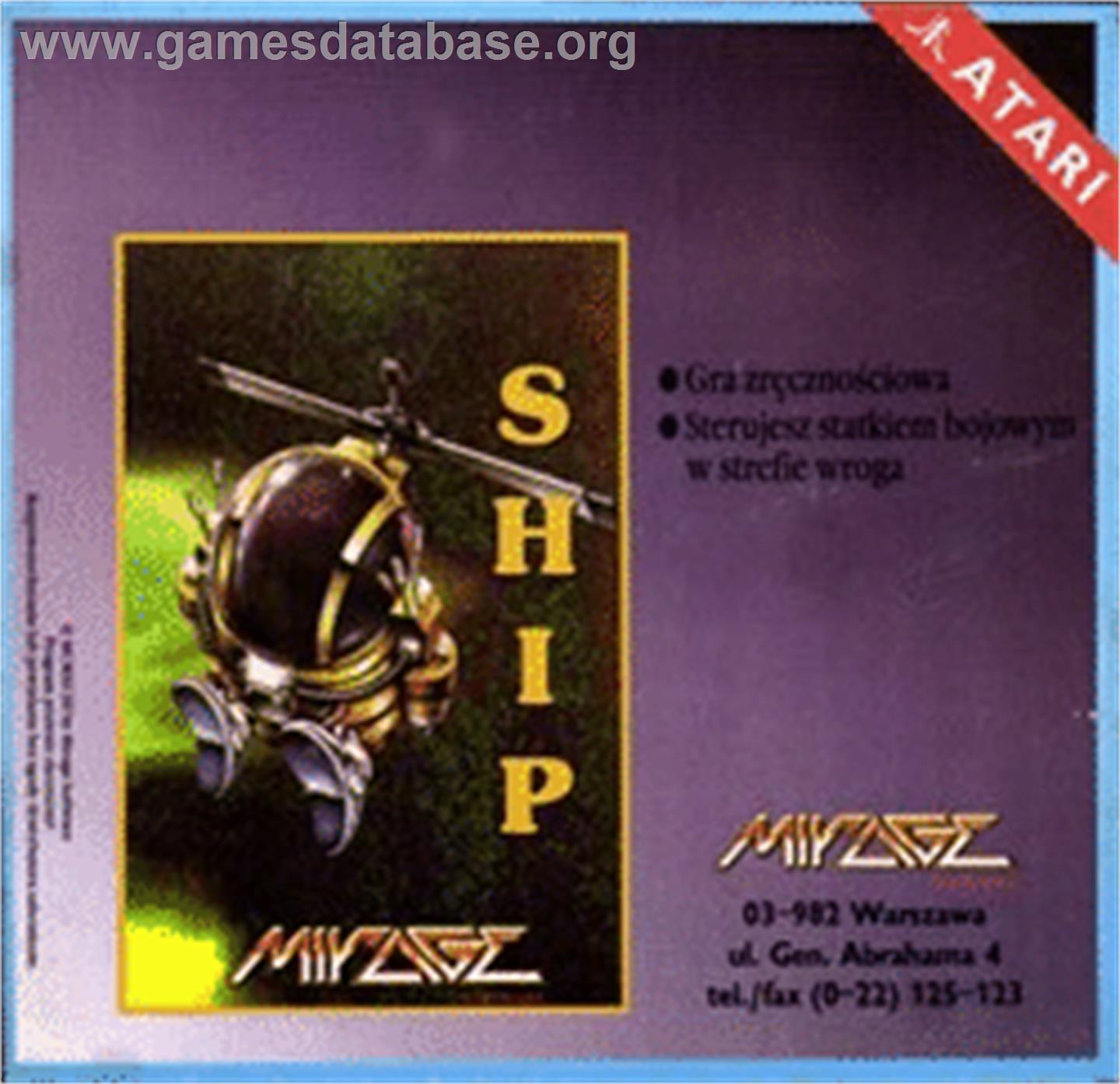 Ship - Atari 8-bit - Artwork - Box