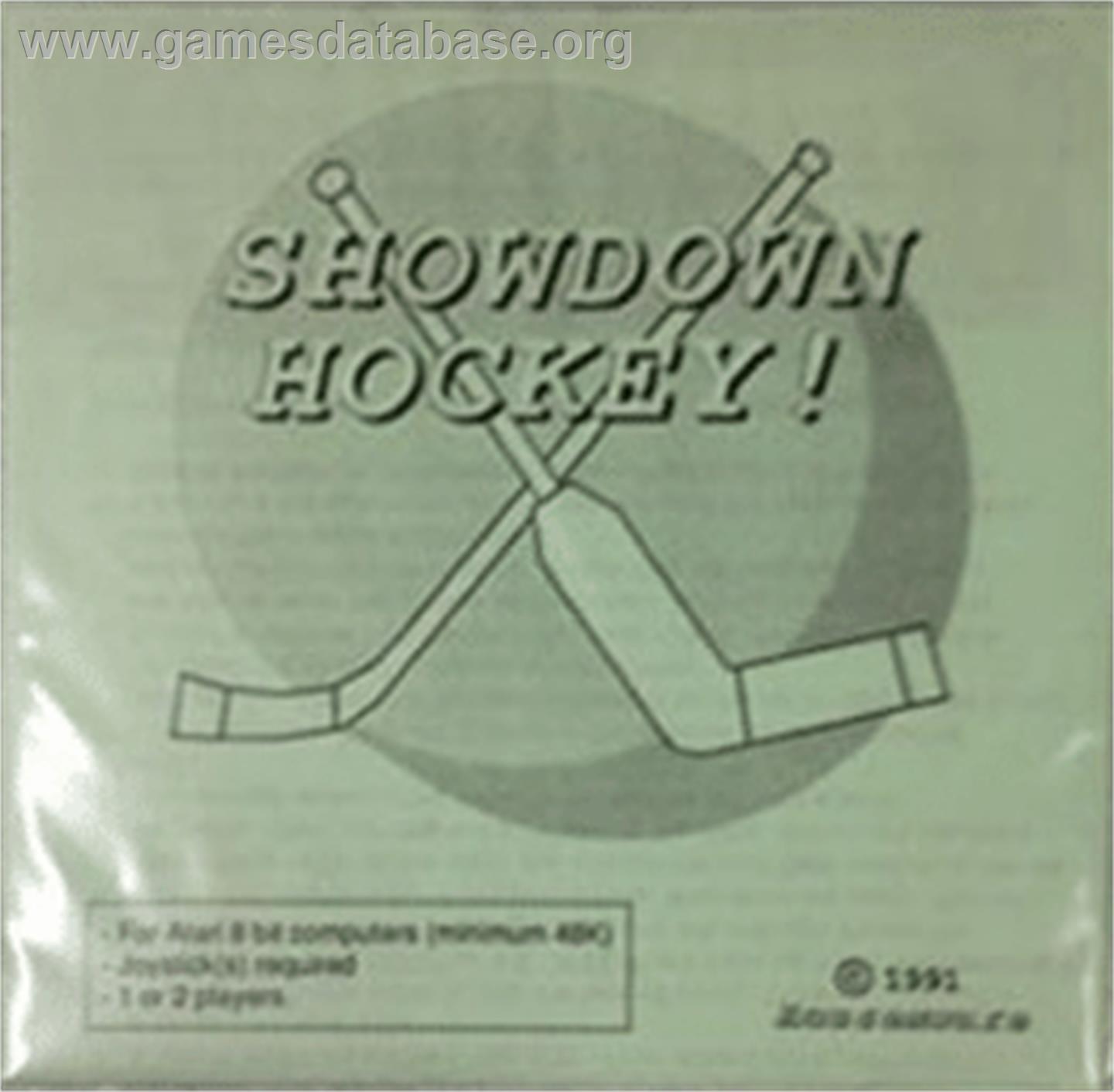 Showdown Hockey! - Atari 8-bit - Artwork - Box
