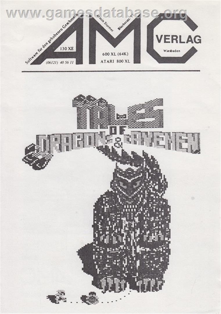 Tales Of Dragons And Cavemen - Atari 8-bit - Artwork - Box