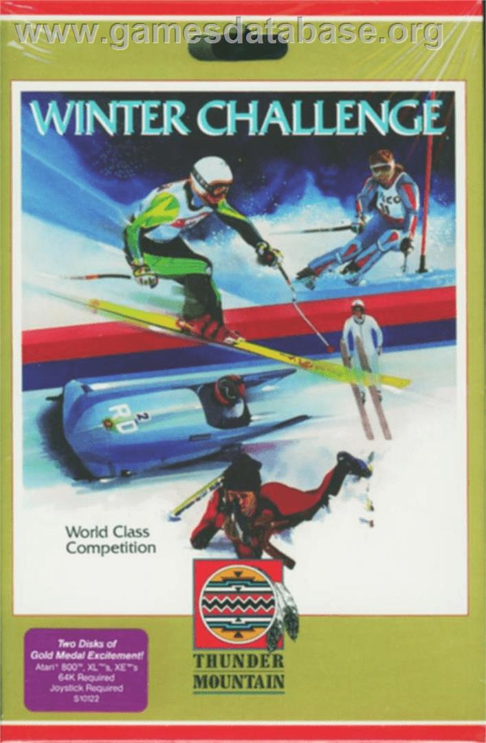 Winter Challenge: World Class Competition - Atari 8-bit - Artwork - Box