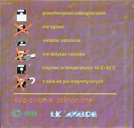 Box back cover for Android on the Atari 8-bit.