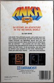 Box back cover for Ankh on the Atari 8-bit.