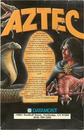Box back cover for Aztec on the Atari 8-bit.