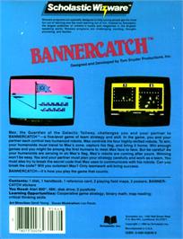 Box back cover for Bannercatch on the Atari 8-bit.