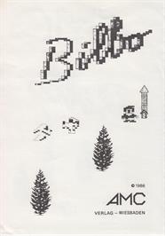 Box back cover for Bilbo on the Atari 8-bit.