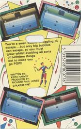 Box back cover for Bubble Trouble on the Atari 8-bit.