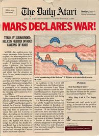 Box back cover for Caverns Of Mars on the Atari 8-bit.