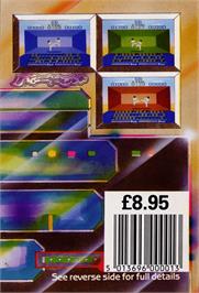 Box back cover for Chop Suey on the Atari 8-bit.