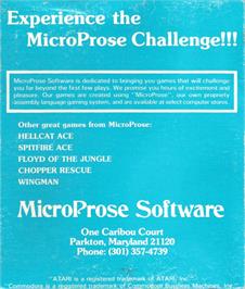 Box back cover for Chopper Rescue on the Atari 8-bit.