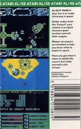 Box back cover for Cosmic Pirate on the Atari 8-bit.