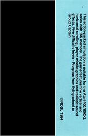 Box back cover for Dambusters on the Atari 8-bit.