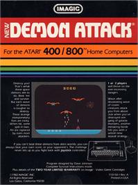 Box back cover for Demon Attack on the Atari 8-bit.