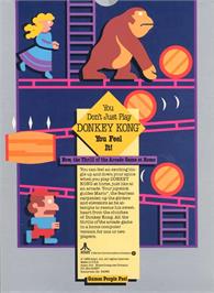 Box back cover for Donkey Kong on the Atari 8-bit.