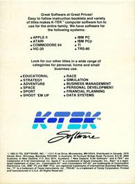 Box back cover for Dragon Defense on the Atari 8-bit.