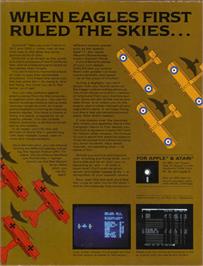 Box back cover for Eagles on the Atari 8-bit.