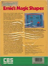 Box back cover for Ernie's Magic Shapes on the Atari 8-bit.