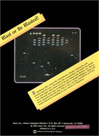 Box back cover for Galaxy on the Atari 8-bit.