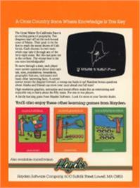 Box back cover for Great Maine To California Race, The on the Atari 8-bit.