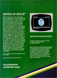 Box back cover for Gruds In Space on the Atari 8-bit.