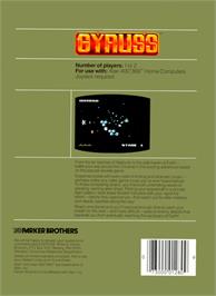 Box back cover for Gyruss on the Atari 8-bit.
