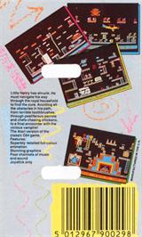 Box back cover for Henry's House on the Atari 8-bit.